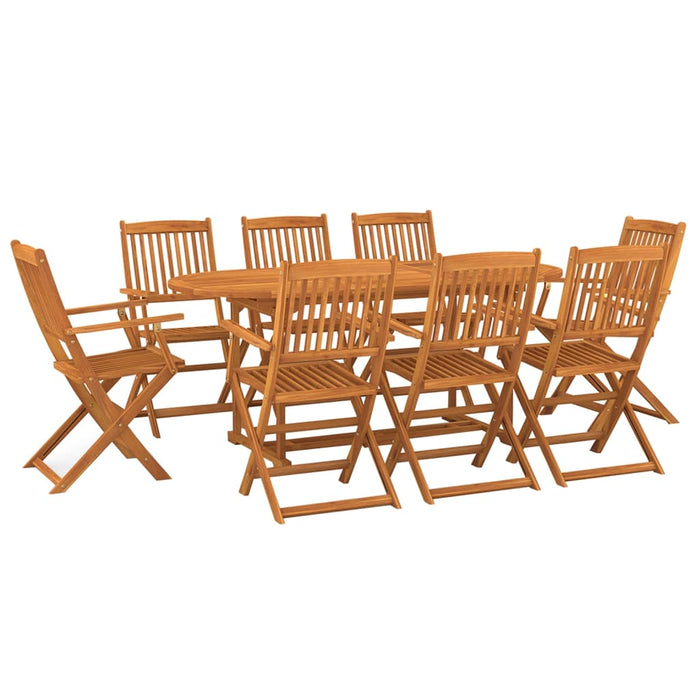 Set da Pranzo da Giardino 9pz 180x90x75cm Legno Massello Acacia 3086971