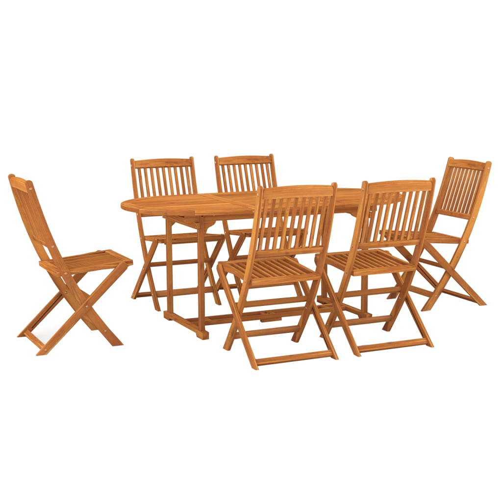 Set Pranzo da Giardino 7 pz in Legno Massello di Acacia cod mxl 49147