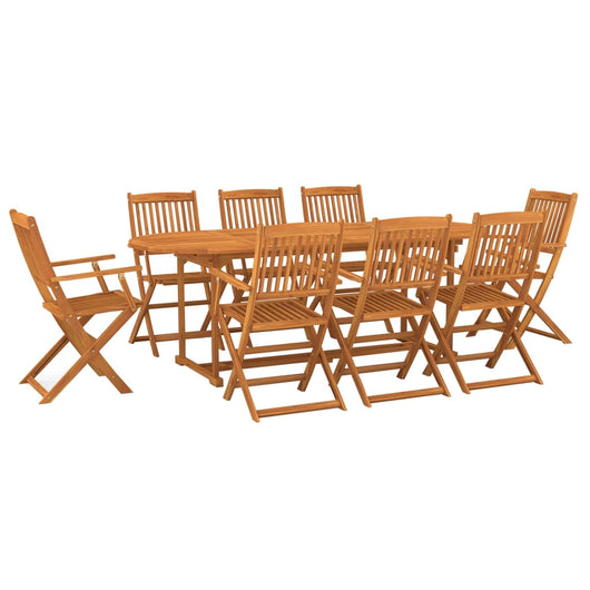 Set da Pranzo da Giardino 9 pz 220x90x75 cm Massello di Acacia 3086974