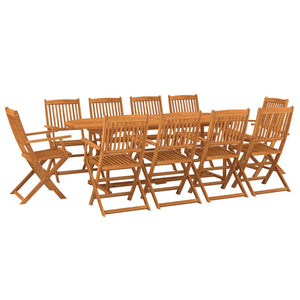 Set da Pranzo da Giardino 11 pz 220x90x75 cm Massello di Acacia 3086975