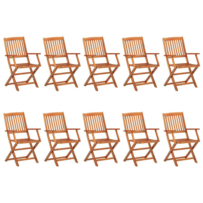 Set da Pranzo da Giardino 11 pz 220x90x75 cm Massello di Acacia 3086975