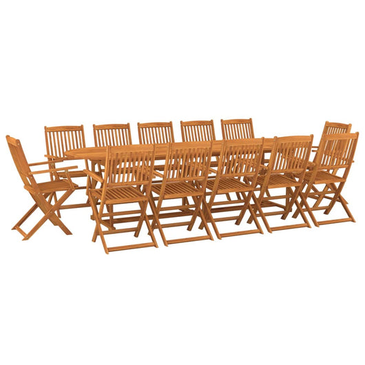 Set da Pranzo da Giardino 13 pz 280x90x75 cm Massello di Acacia 3086979