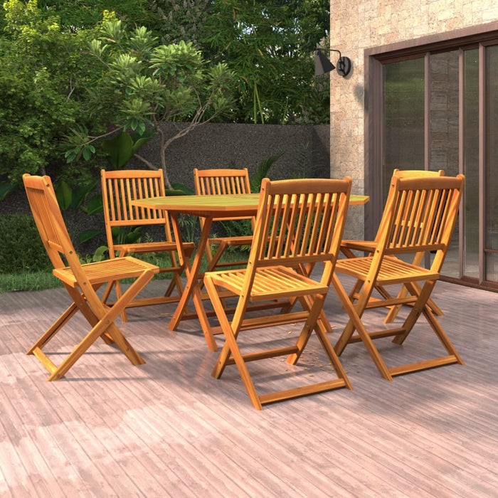 Set Mobili da Pranzo da Giardino 7 pz Legno Massello di Acacia 3086999