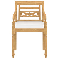 Sedie Batavia con Cuscini 4 pz in Legno Massello di Teak 3087054
