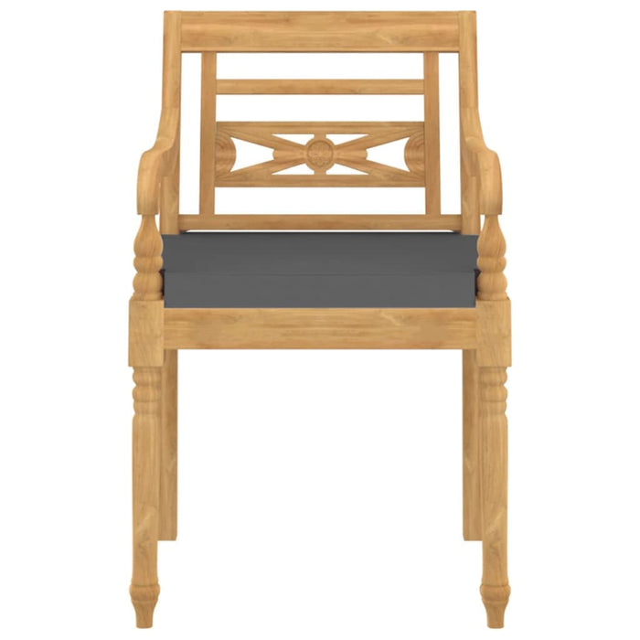 Sedie Batavia con Cuscini 4 pz in Legno Massello di Teak cod mxl 6639