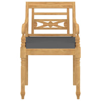 Sedie Batavia con Cuscini 6 pz in Legno Massello di Teak 3087058