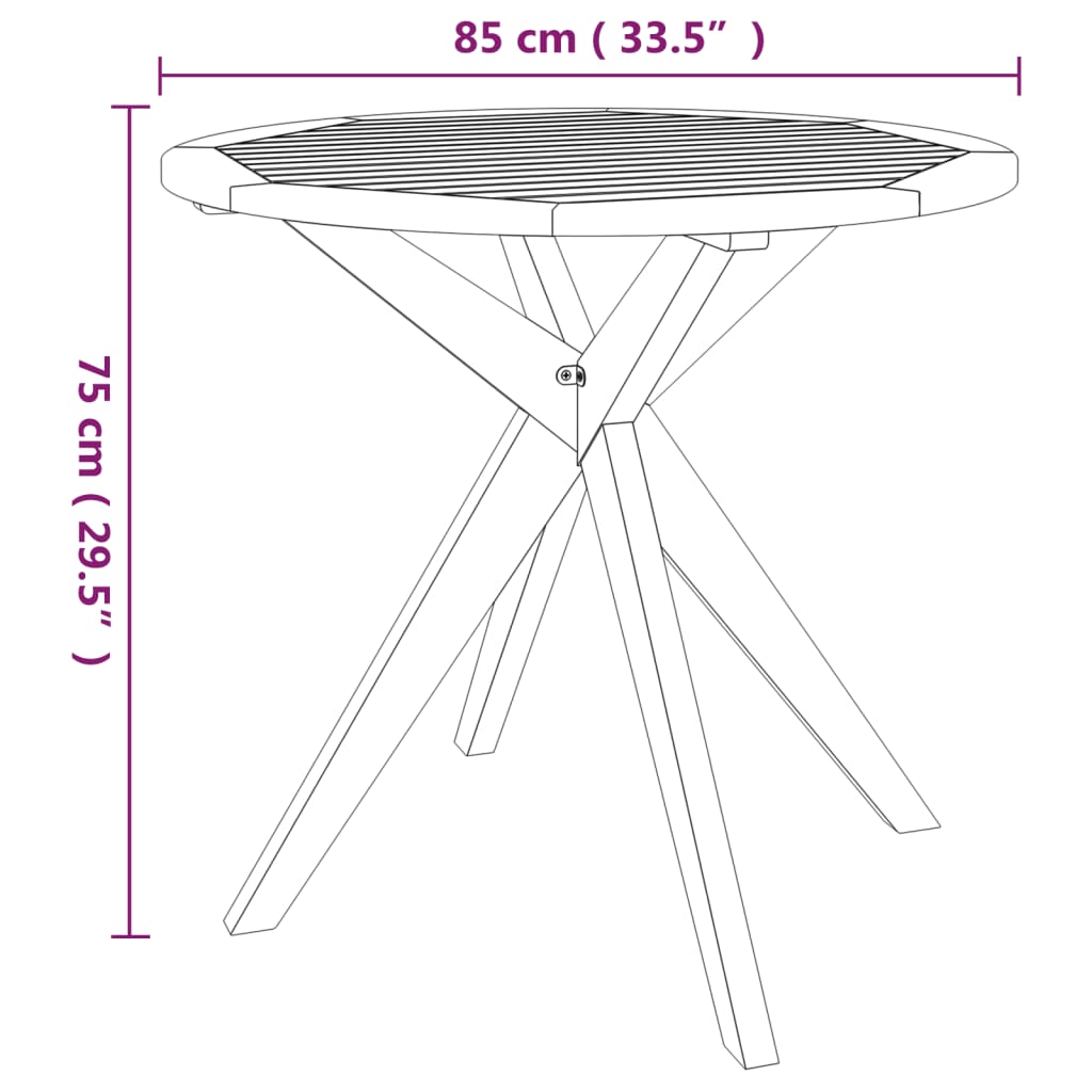 Set Mobili da Pranzo per Giardino 5 pz Legno Massello di Acacia cod mxl 49993
