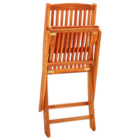 Sedie da Giardino Pieghevoli 8pz in Legno Massello di Eucalipto 3087150