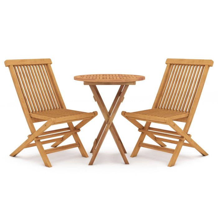 Set da Pranzo per Giardino 3 pz in Legno Massello di Teak cod mxl 40356