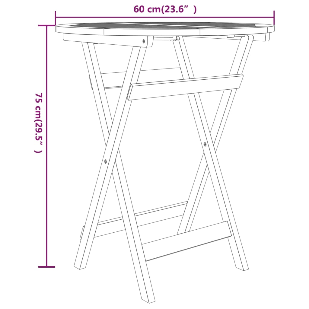 Set da Pranzo per Giardino 3 pz in Legno Massello di Teak cod mxl 40356