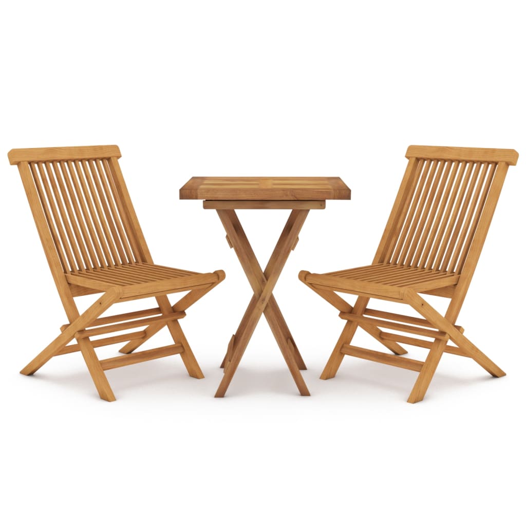 Set da Pranzo per Giardino 3 pz in Legno Massello di Teak cod mxl 40359