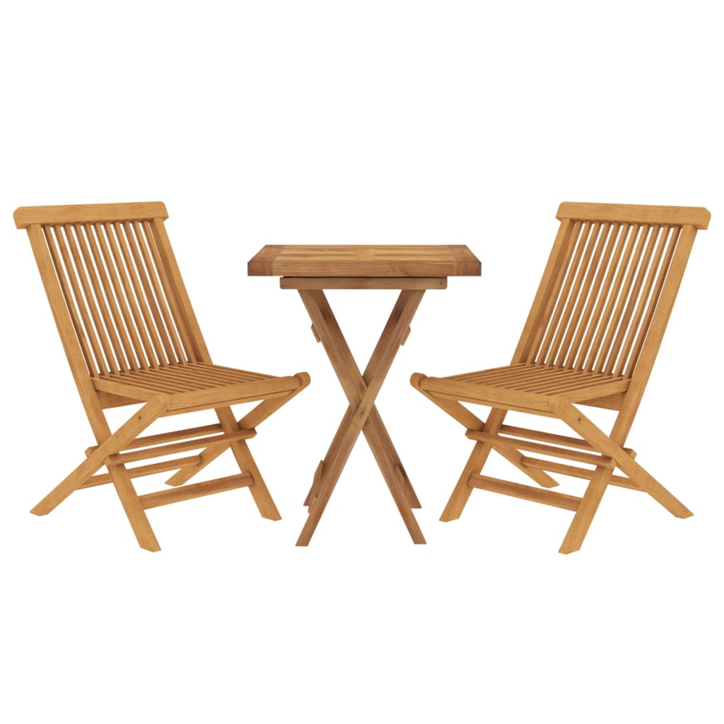 Set da Pranzo per Giardino 3 pz in Legno Massello di Teak cod mxl 40359