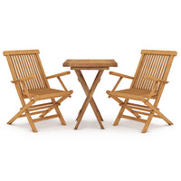 Set da Pranzo per Giardino 3 pz in Legno Massello di Teak cod mxl 40358