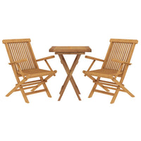 Set da Pranzo per Giardino 3 pz in Legno Massello di Teak cod mxl 40358