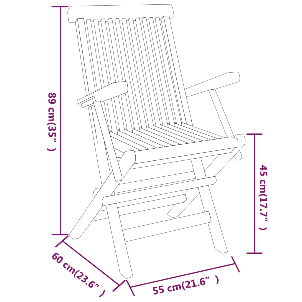 Set da Pranzo per Giardino 3 pz in Legno Massello di Teak cod mxl 40358