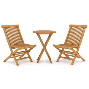 Set da Pranzo per Giardino 3 pz in Legno Massello di Teak cod mxl 40360