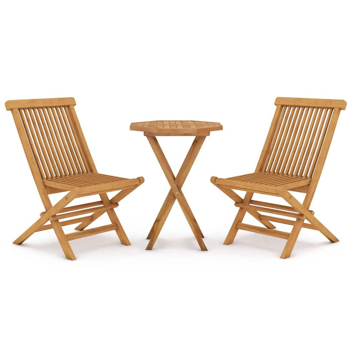 Set da Pranzo per Giardino 3 pz in Legno Massello di Teak cod mxl 40360