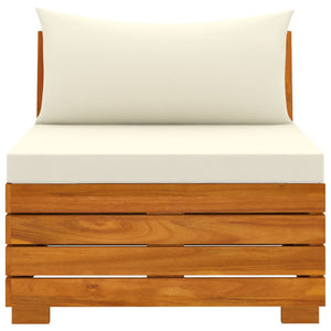 Divano da Giardino a 4 Posti e Cuscini Legno Massello di Acacia 3087289