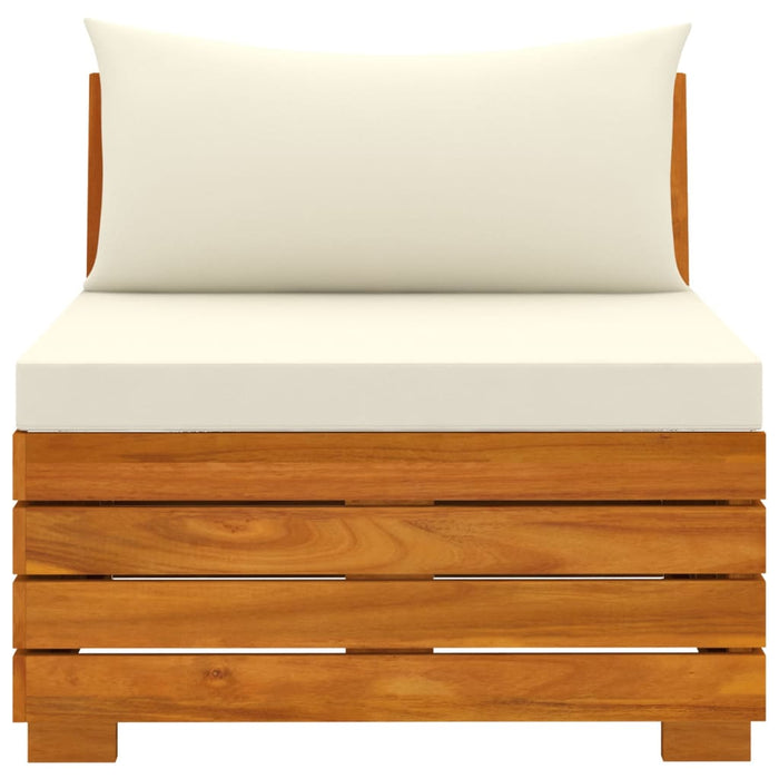 Divano da Giardino a 4 Posti e Cuscini Legno Massello di Acacia 3087289