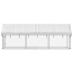 Gabbia per Cani da Esterno con Tetto 400x100x150 cm 171497