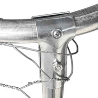 Cuccia gabbia per animali da esterno con tetto 400 x 100 x 150 cm Argento 02_0041909