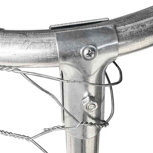 Cuccia gabbia per animali da esterno con tetto 400 x 100 x 150 cm Argento 02_0041909