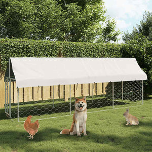 Gabbia per Cani da Esterno con Tetto 400x100x150 cm 171497