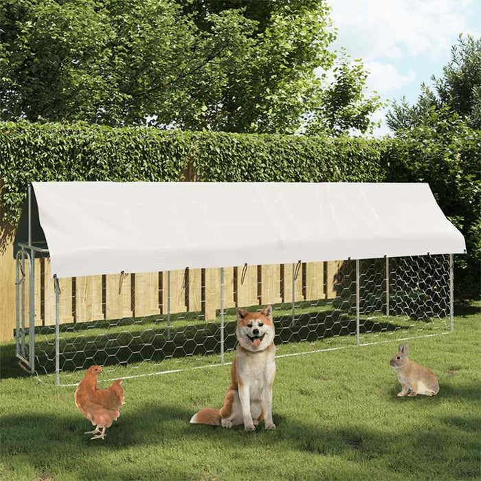 Gabbia per Cani da Esterno con Tetto 400x100x150 cm 171497