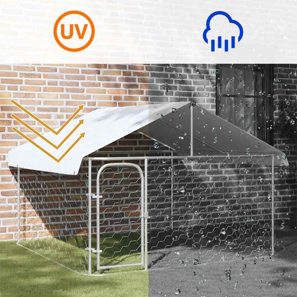 Gabbia per Cani da Esterno con Tetto 200x200x150 cm 171498