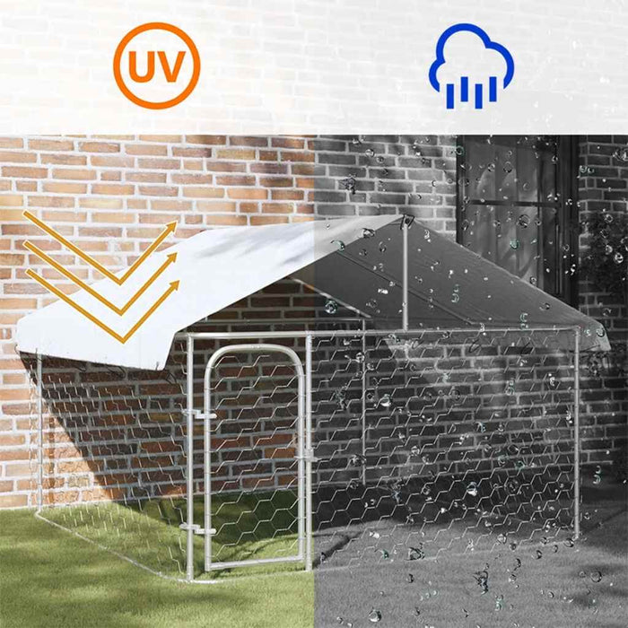 Gabbia per Cani da Esterno con Tetto 200x200x150 cm 171498