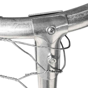 Cuccia gabbia per animali da esterno con tetto 200 x 200 x 150 cm Argento 02_0041907