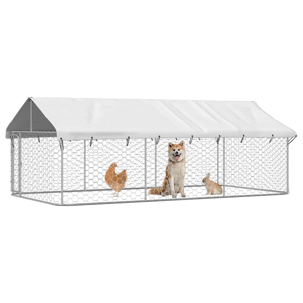 Gabbia per Cani da Esterno con Tetto-Cassa per cani 400x200x150 cm