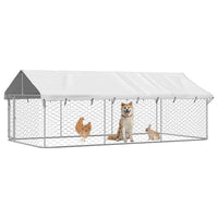 Gabbia per Cani da Esterno con Tetto-Cassa per cani 400x200x150 cm