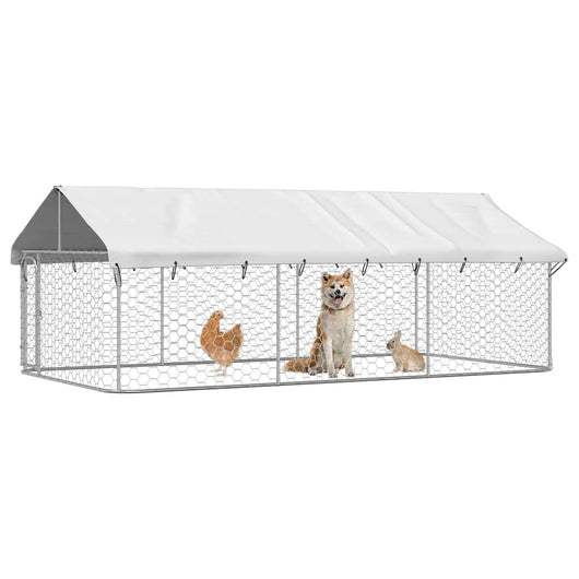 Gabbia per Cani da Esterno con Tetto-Cassa per cani 400x200x150 cm