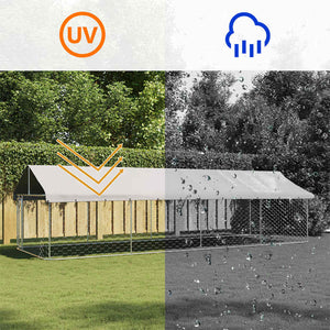 Gabbia per Cani da Esterno con Tetto-Cassa per cani 600x200x150 cm