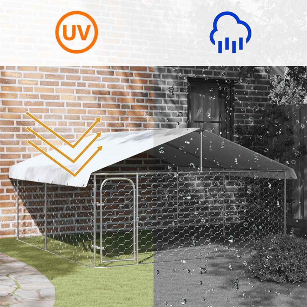 Gabbia per Cani da Esterno con Tetto 300x300x150 cm 171501