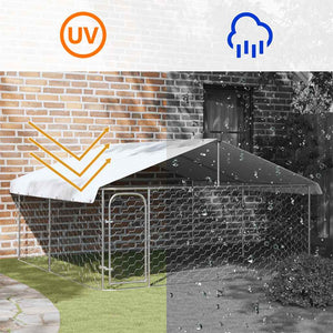 Gabbia per Cani da Esterno con Tetto 300x300x150 cm 171501