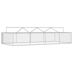 Cuccia gabbia per animali da esterno con tetto 600 x 300 x 150 cm Argento 02_0041912