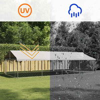 Gabbia per Cani da Esterno con Tetto 600x300x150 cm 171502