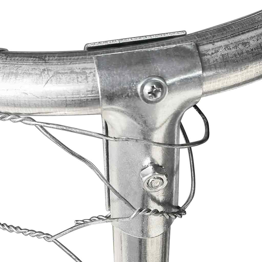 Cuccia gabbia per animali da esterno con tetto 600 x 300 x 150 cm Argento 02_0041912