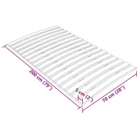 Rete di ricambio per letto con 17 doghe 70x200 cm 340070