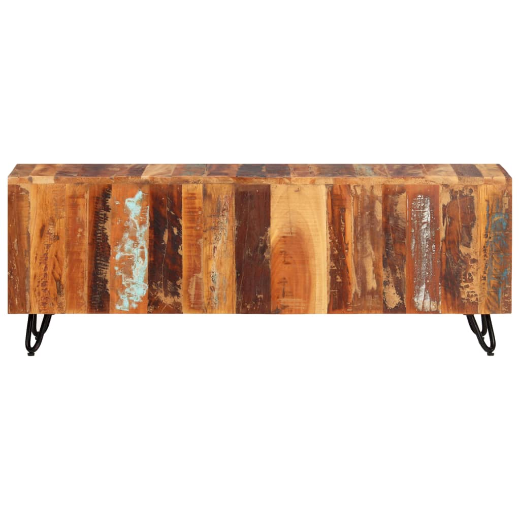 Mobile Porta TV-Mobile per TV-Credenza TV 110x30x40 cm in Legno Massello Riciclato