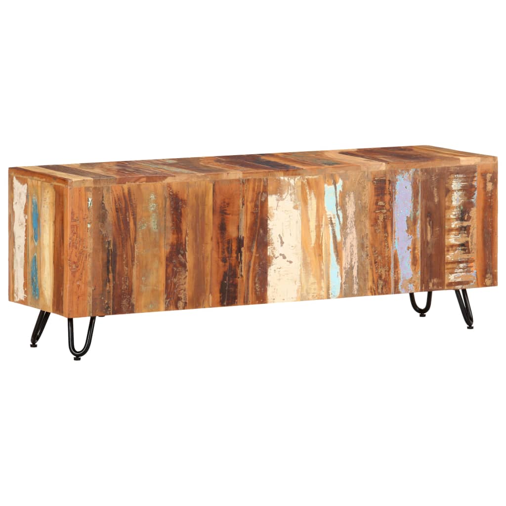 Mobile Porta TV-Mobile per TV-Credenza TV 110x30x40 cm in Legno Massello Riciclato