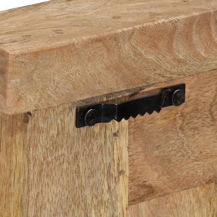 Appendiabiti 2 pz in Legno Massello di Mango 38x100 cm 337853