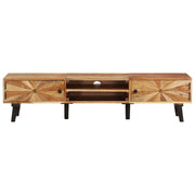 Mobile Porta TV-Mobile per TV-Credenza TV 145x35x35 cm in Legno Massello di Acacia