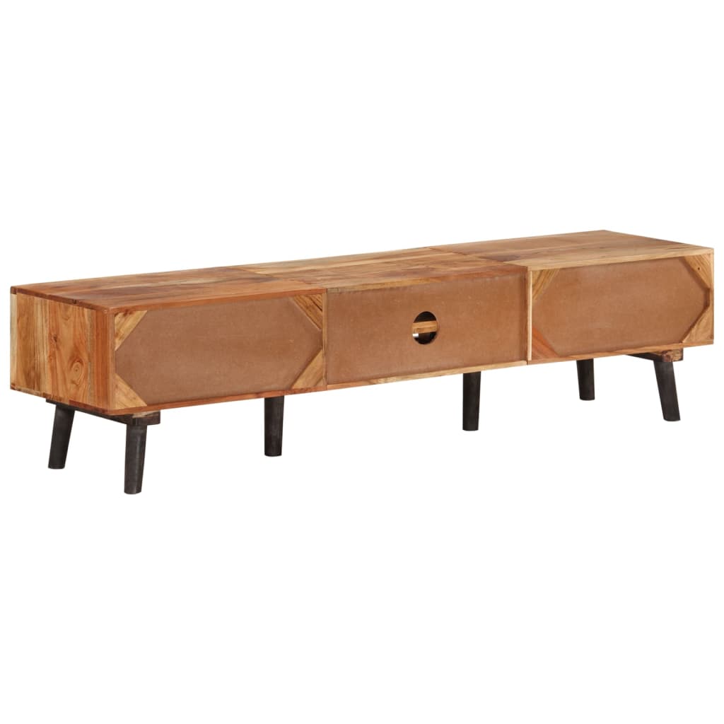 Mobile Porta TV-Mobile per TV-Credenza TV 145x35x35 cm in Legno Massello di Acacia