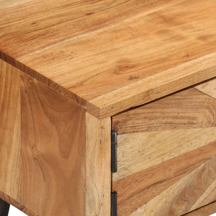 Mobile TV multimediale scaffale TV credenza mobile TV sala da pranzo soggiorno camera da letto 145 x 35 x 35 cm legno massello di acacia marrone 02_0025945