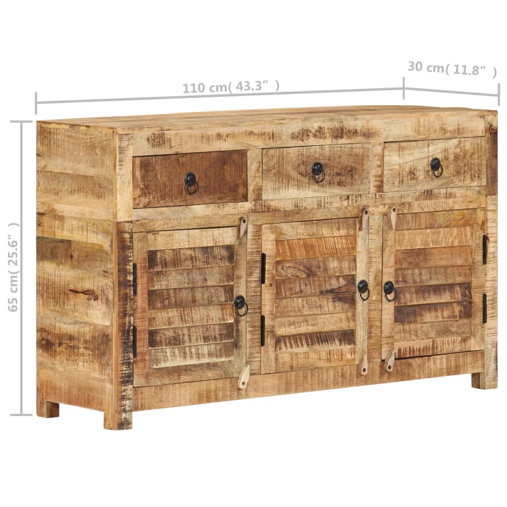 Credenza 110x30x65 cm in Legno Massello di Mango cod mxl 57360