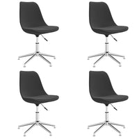 Sedie da Pranzo Girevoli 4 pz Grigio Scuro in Tessuto