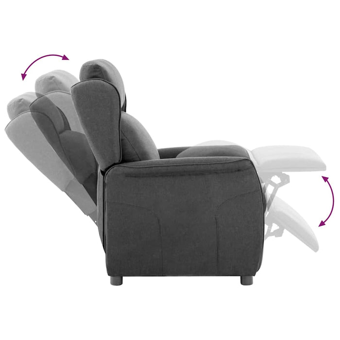 Poltrona Recliner  Grigio Scuro Tessuto 340153